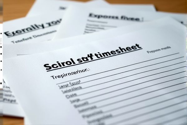 School Staff Timesheet Excel Template for Efficient Attendance and Payroll Tracking