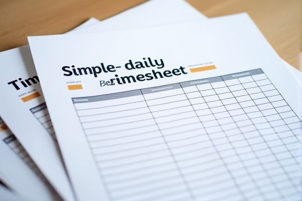 Simple Daily Timesheet Excel Template for Easy Time Tracking