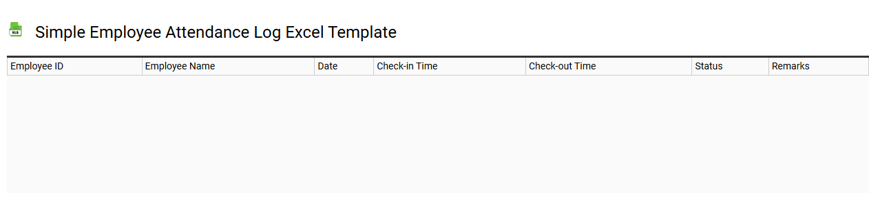 Simple employee attendance log Excel template