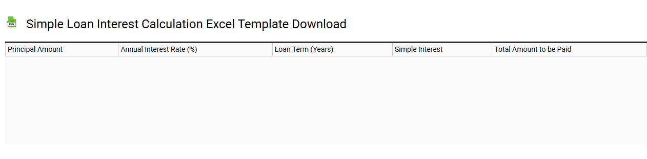 Simple loan interest calculation Excel template download