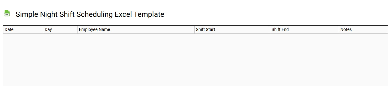 Simple night shift scheduling Excel template