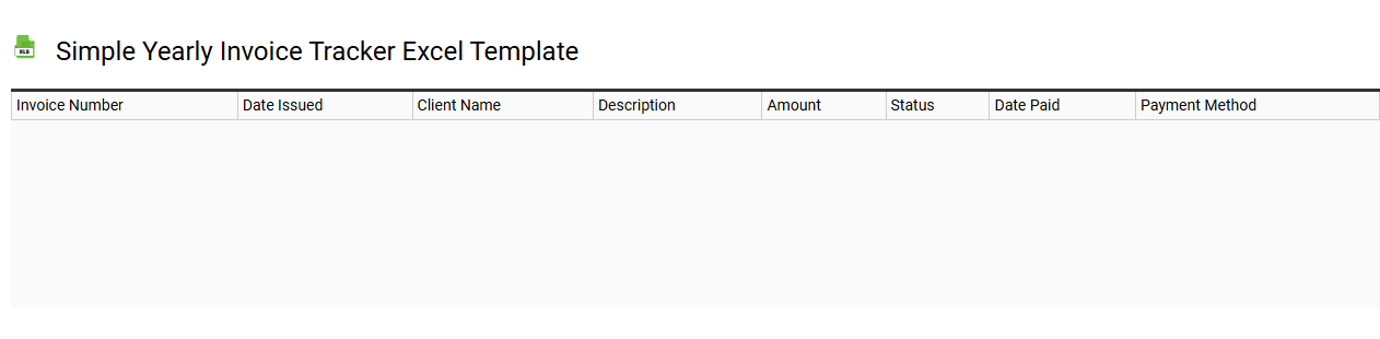 Simple Yearly invoice tracker Excel template
