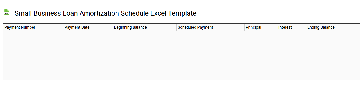 Small business loan amortization schedule Excel template