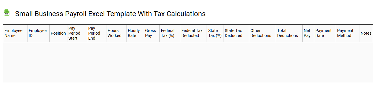 Small business payroll Excel template with tax calculations