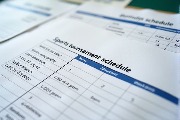 Excel Template for Organizing a Sports Tournament Schedule