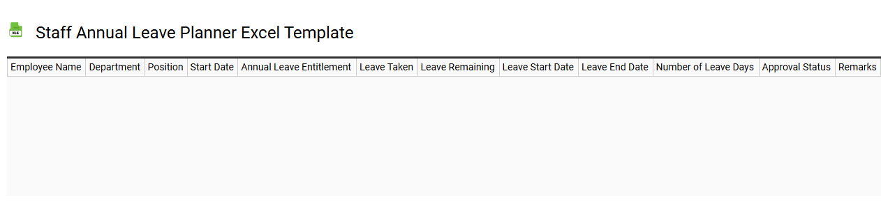 Staff annual leave planner Excel template
