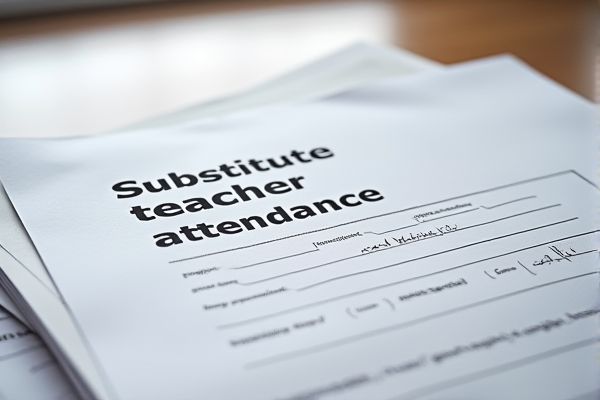 Substitute Teacher Attendance Excel Template for Easy Classroom Management