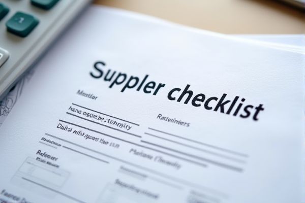 Comprehensive Supplier Checklist Excel Template: Free Download and Guide