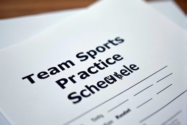 Excel Template for Team Sports Practice Schedules: Free & Customizable