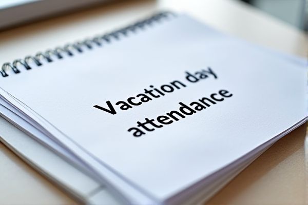 Excel Template for Tracking Vacation Day Attendance in the Workplace
