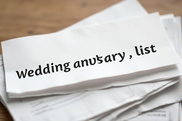 Wedding Anniversary List Excel Template: Easily Track and Celebrate Milestones