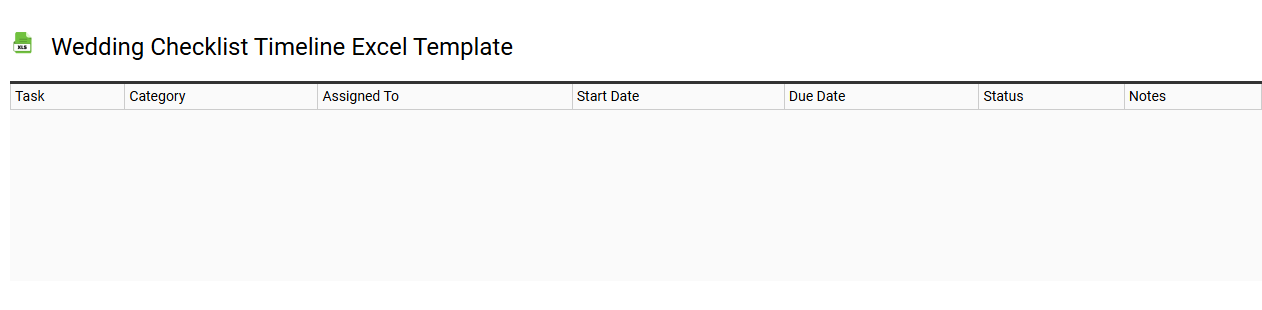 Wedding checklist timeline Excel template