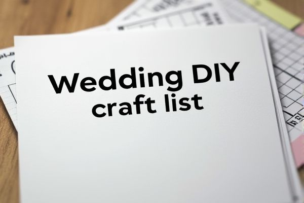 Wedding DIY Craft List: Free Excel Template for Easy Planning