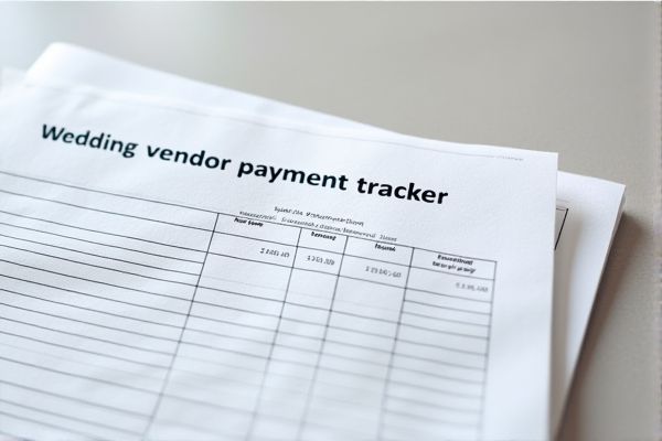 Wedding Vendor Payment Tracker Excel Template: Easily Manage Your Wedding Budget and Payments