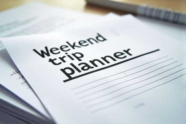 Excel Template for Planning Your Weekend Trip: Easy Itinerary & Budget Planner