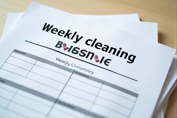 Weekly Cleaning Schedule Excel Template for Efficient Home Organization