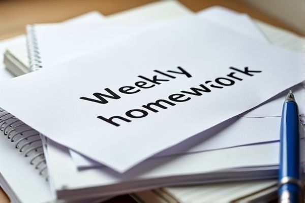 Weekly Homework Schedule Excel Template for Students