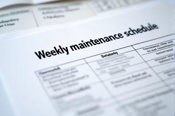 Weekly Maintenance Schedule Excel Template for Efficient Task Management