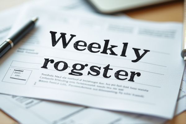Weekly Roster Excel Template for Efficient Staff Scheduling