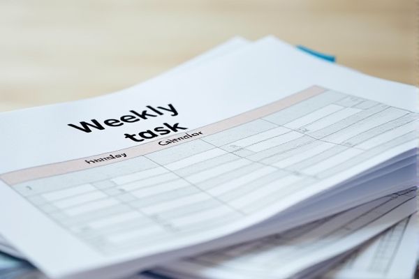 Weekly Task Calendar Excel Template for Efficient Task Management