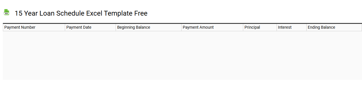 15 year loan schedule Excel template free