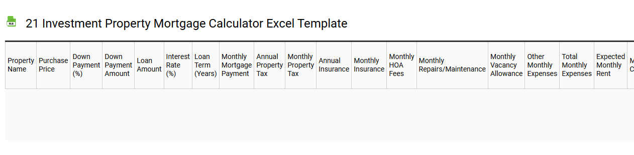 21 investment property mortgage calculator Excel template