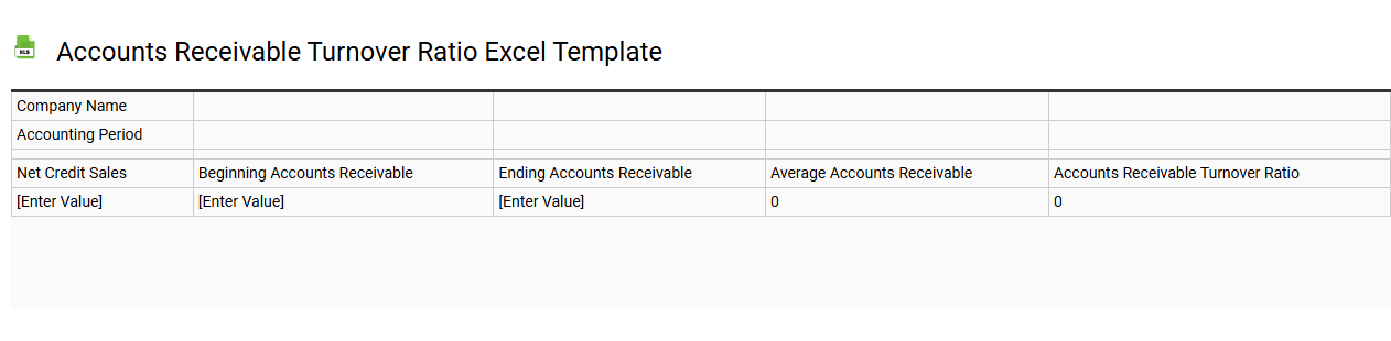 Accounts receivable turnover ratio Excel template