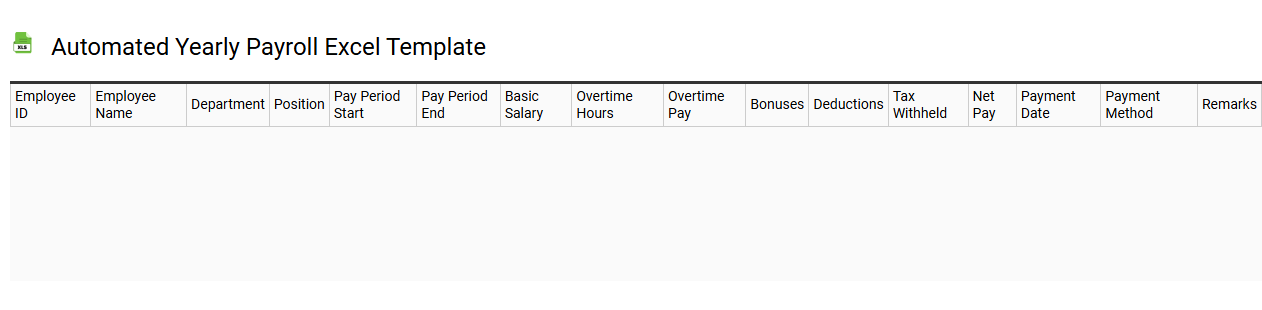 Automated yearly payroll Excel template