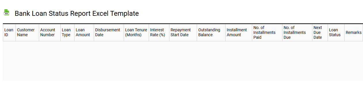 Bank loan status report Excel template