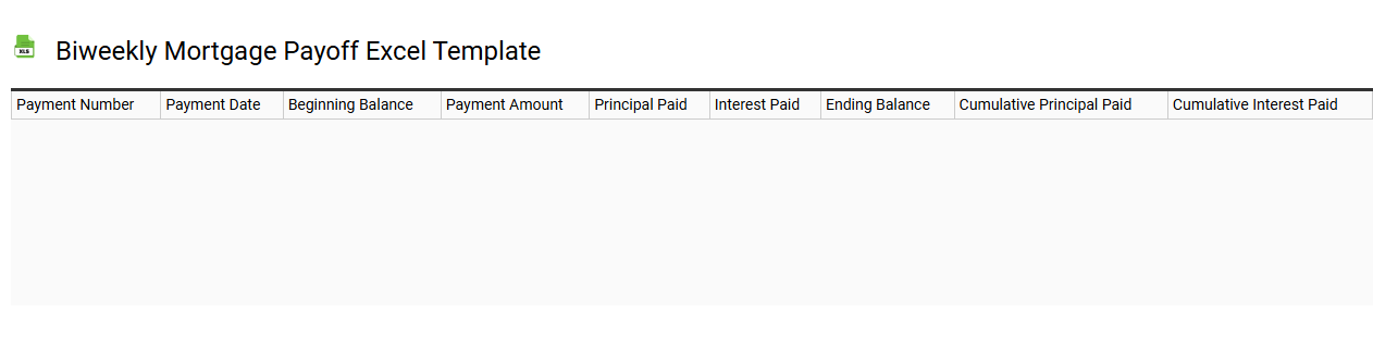 Biweekly mortgage payoff Excel template