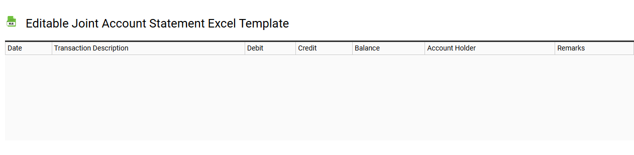 Editable joint account statement Excel template