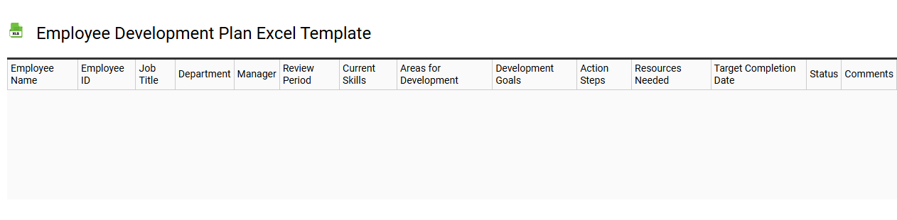 Employee development plan Excel template