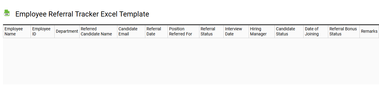 Employee referral tracker Excel template