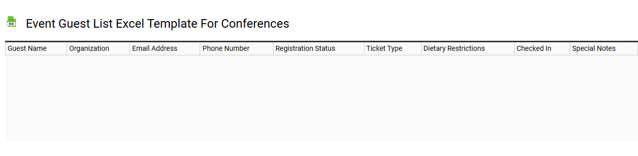 Event guest list Excel template for conferences