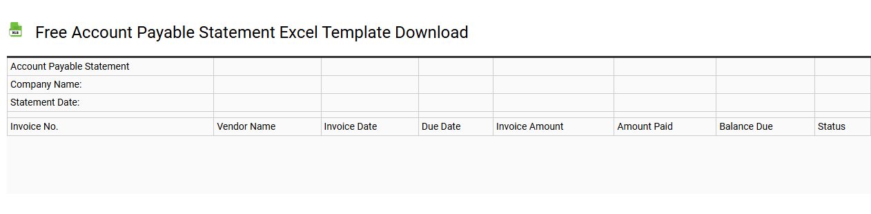 Free account payable statement Excel template download