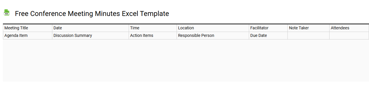 Free conference meeting minutes Excel template