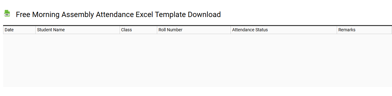 Free morning assembly attendance Excel template download