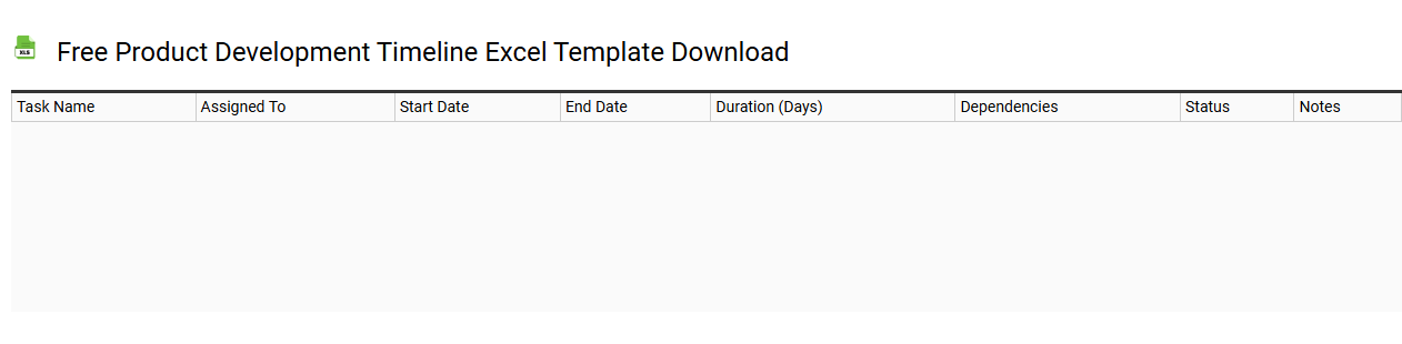 Free product development timeline Excel template download