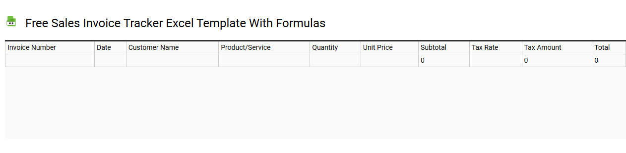 Free sales invoice tracker Excel template with formulas