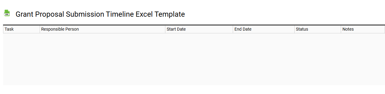 Grant proposal submission timeline Excel template