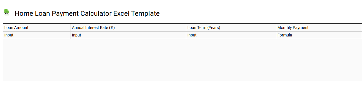 Home loan payment calculator Excel template