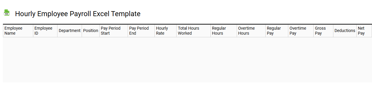 Hourly employee payroll Excel template