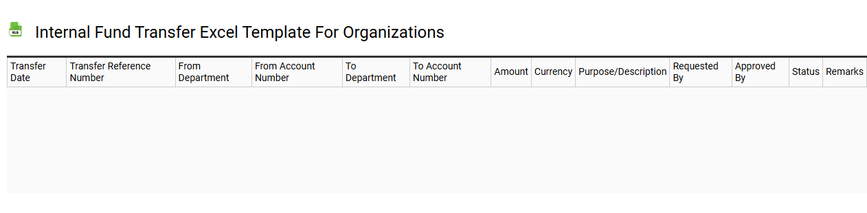 Internal fund transfer Excel template for organizations