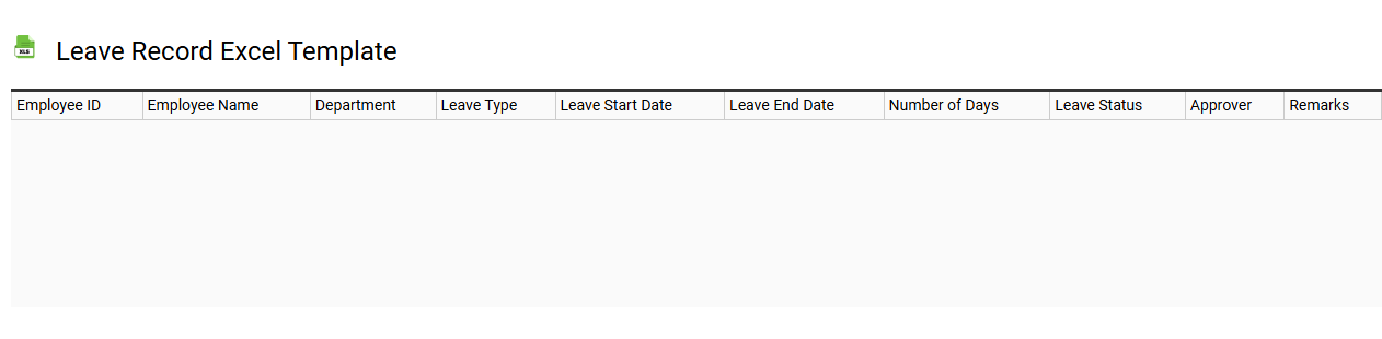 Leave record Excel template