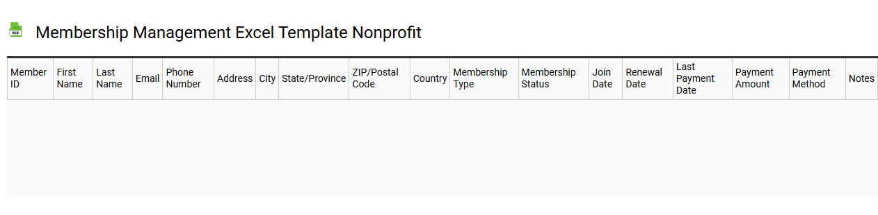 Membership management Excel template nonprofit