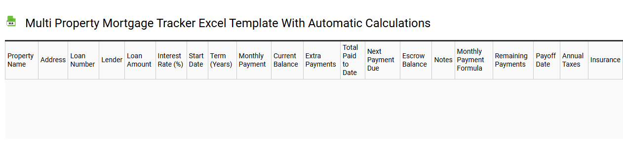 Multi property mortgage tracker Excel template with automatic calculations