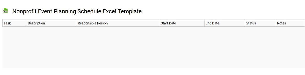 Nonprofit event planning schedule Excel template