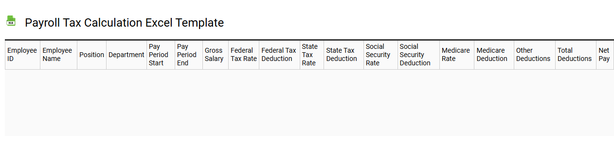 Payroll tax calculation Excel template