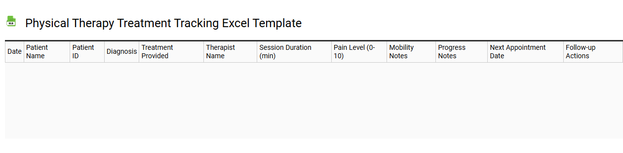 Physical therapy treatment tracking Excel template