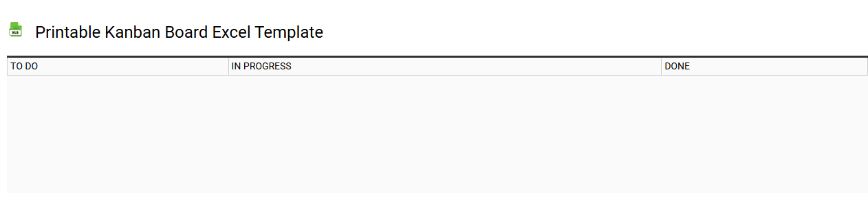 Printable Kanban board Excel template